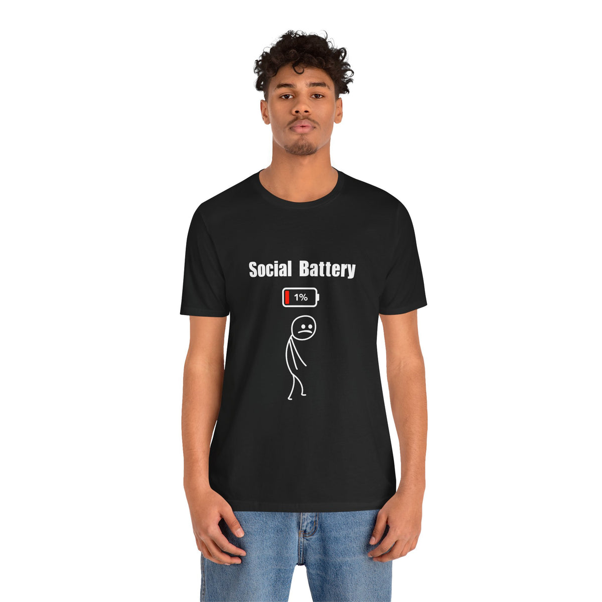 Social Battery Low T-Shirt — Introvert Graphic Tee