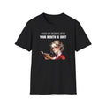T-Shirt — "When My Book Is Open, Your Mouth Is Shut" Funny Book Lover Graphic Tee
