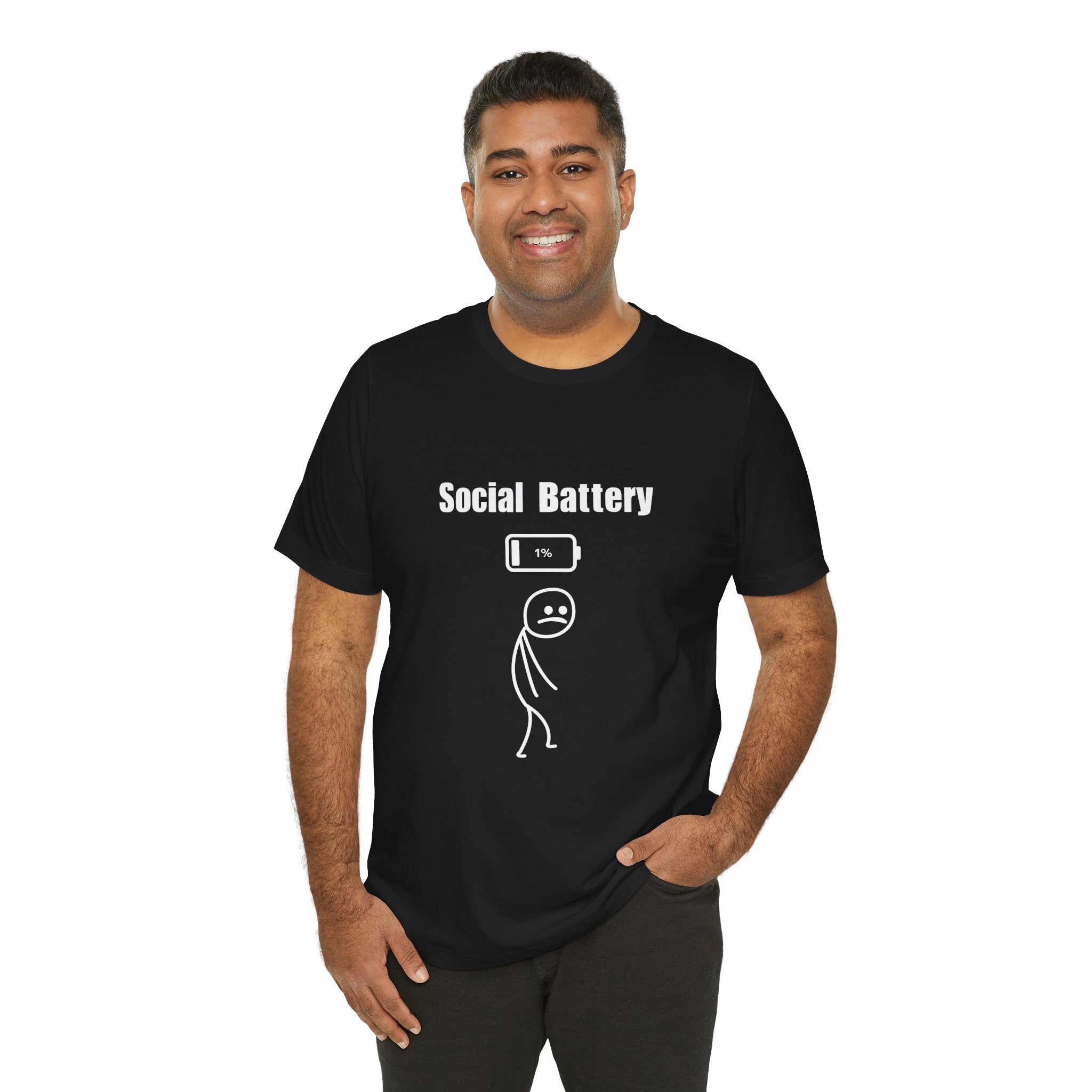 Social Battery Low T-Shirt — Introvert Graphic Tee