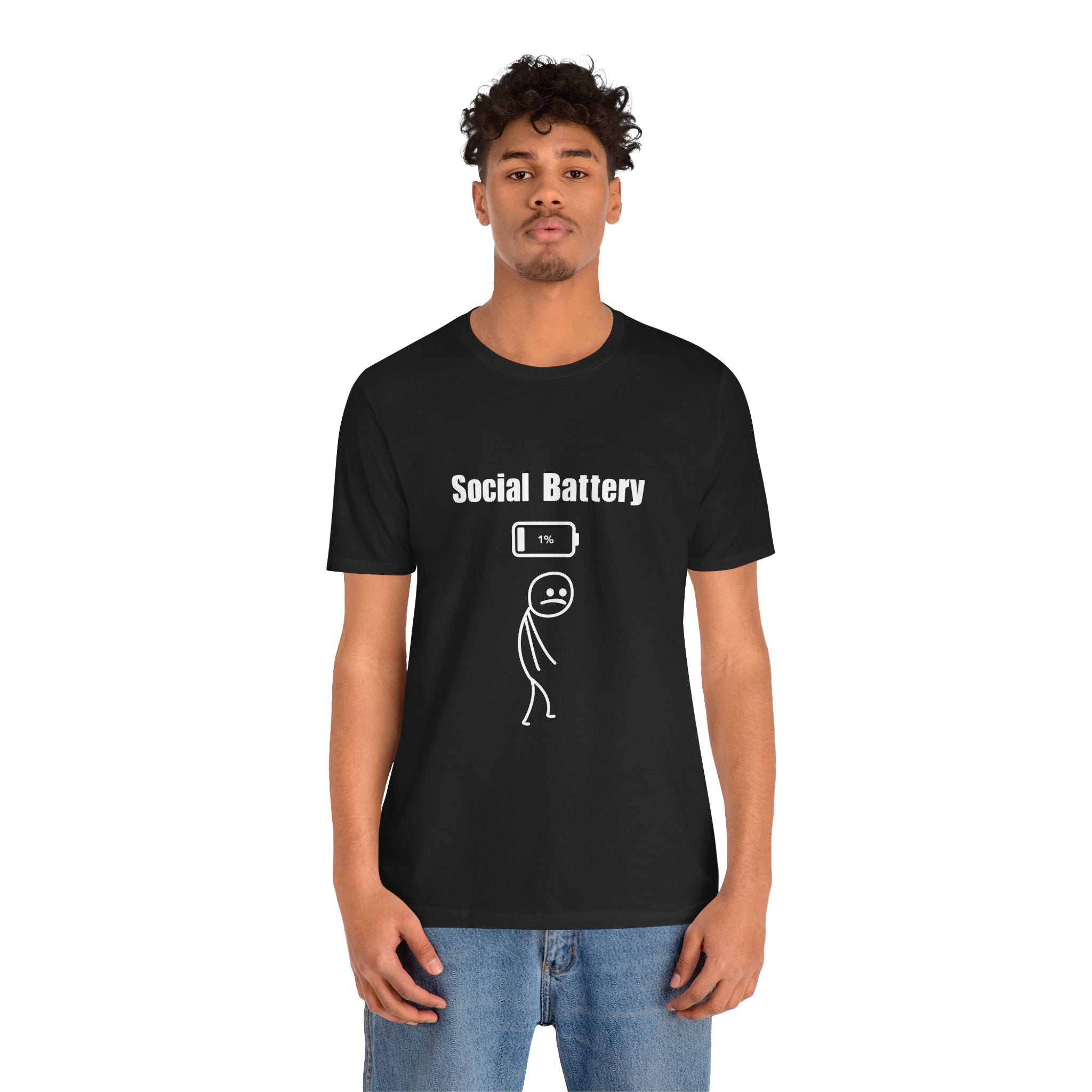 Social Battery Low T-Shirt — Introvert Graphic Tee