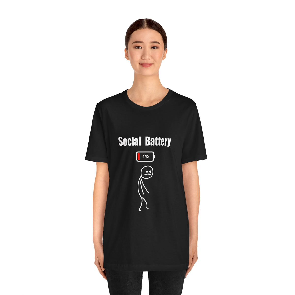 Social Battery Low T-Shirt — Introvert Graphic Tee