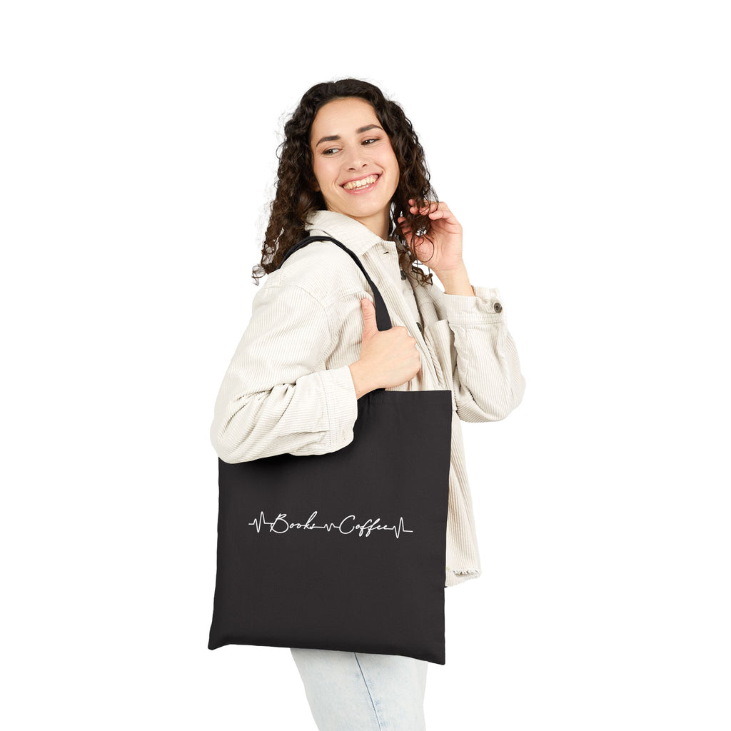 Tote Bag — Coffee Heartbeat Canvas Tote
