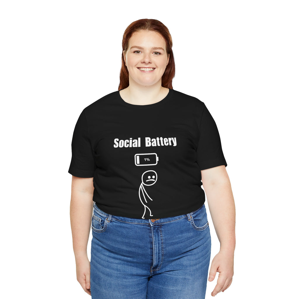 Social Battery Low T-Shirt — Introvert Graphic Tee