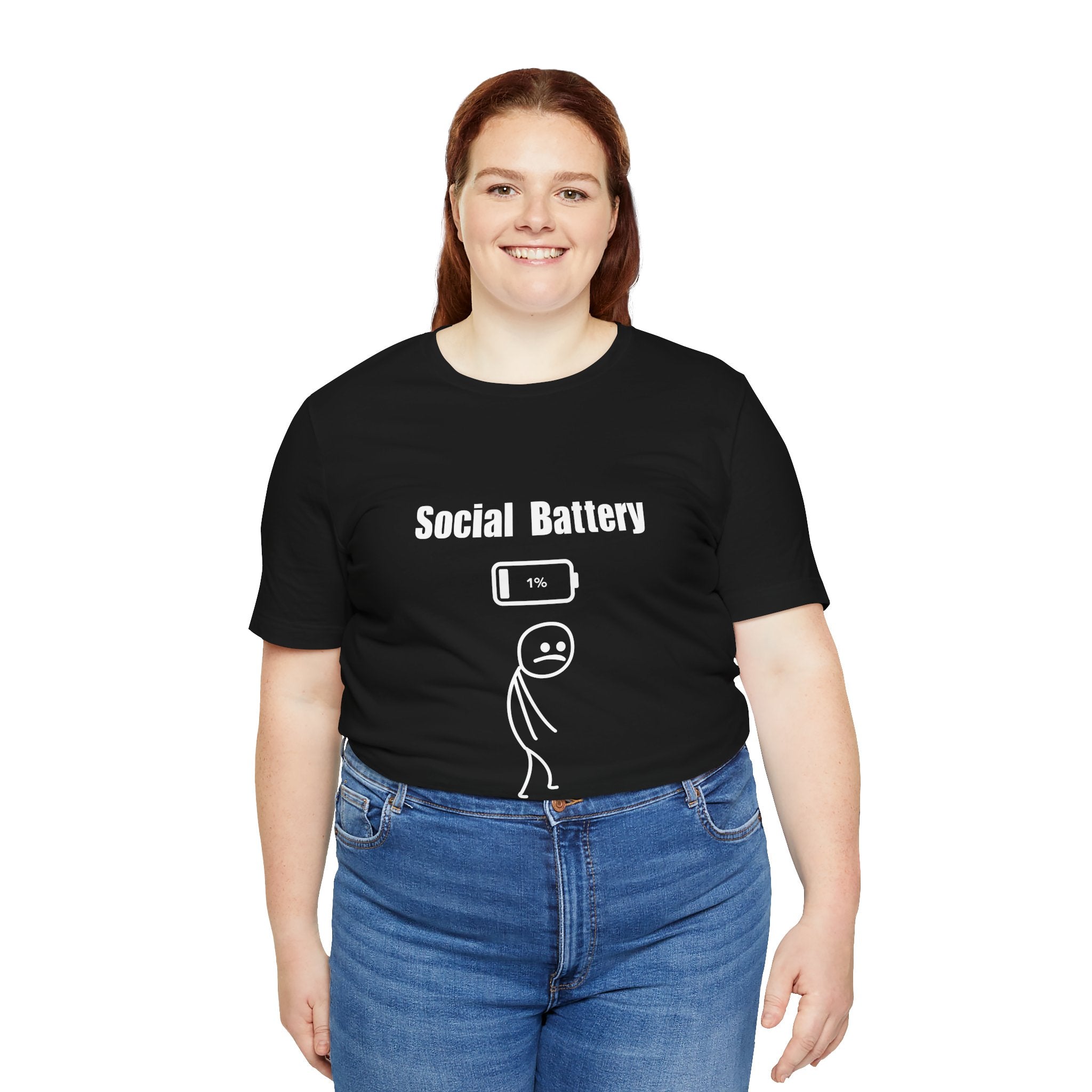 Social Battery Low T-Shirt — Introvert Graphic Tee