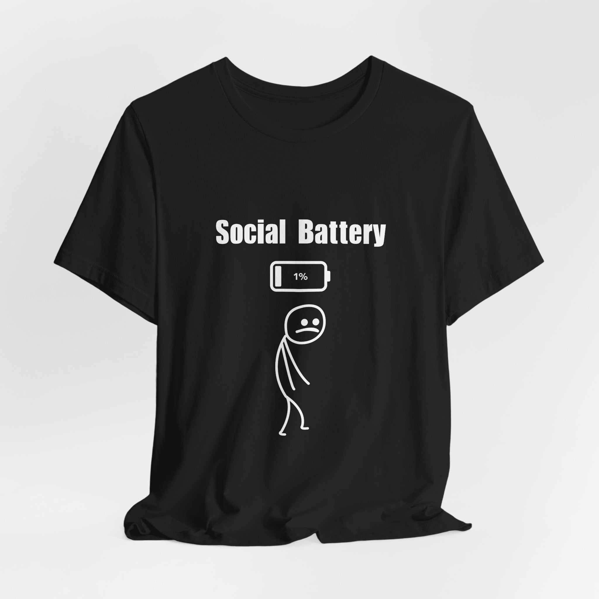Social Battery Low T-Shirt — Introvert Graphic Tee
