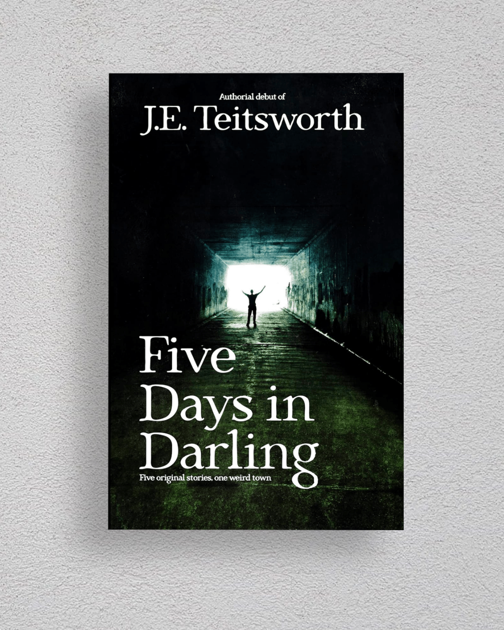 A book cover for 'Five Days in Darling' by J.E. Teitsworth