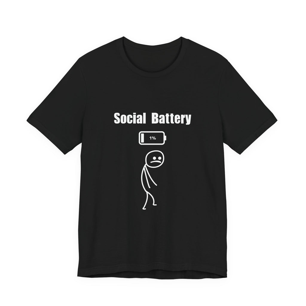 Social Battery Low T-Shirt — Introvert Graphic Tee