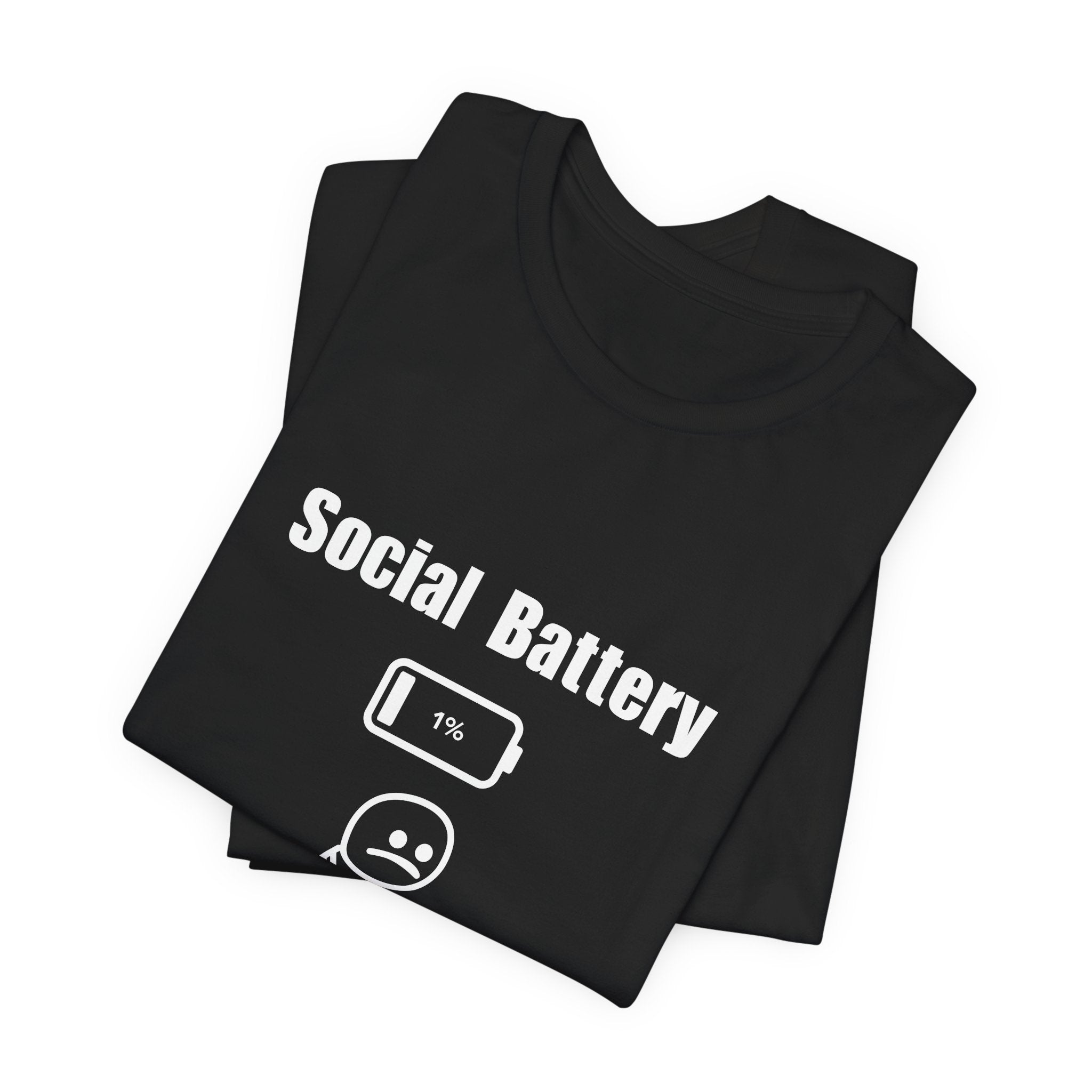Social Battery Low T-Shirt — Introvert Graphic Tee